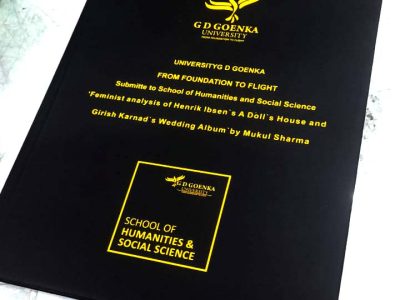 GD Goenka University Golden Book Binding
